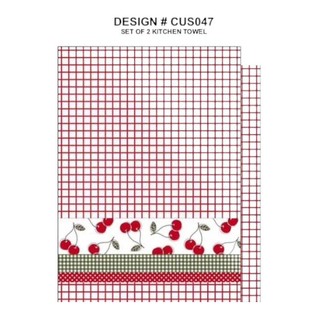 Christmas Tea Towel For Bread Wholesale Plain Waffle Towels Geschirrtuch Pure Cotton Heat Transfer Tea Towel