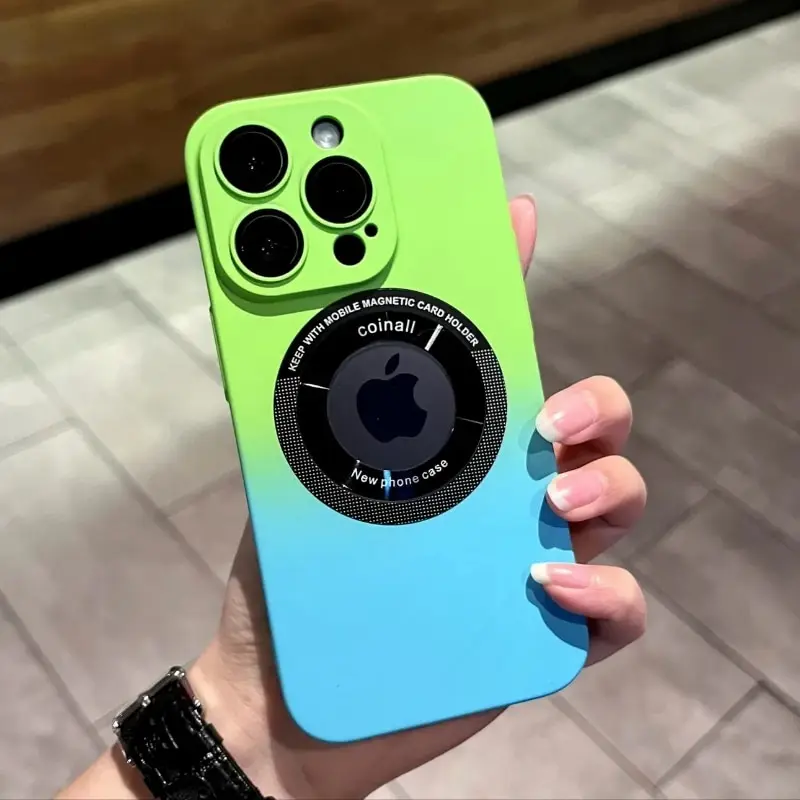 Luxury For Magsafe Wireless Charge Hard PC Phone Case For iPhone 14 13 12 11 Pro Max 14 Plus Magnetic Gradient Color Matte Cover