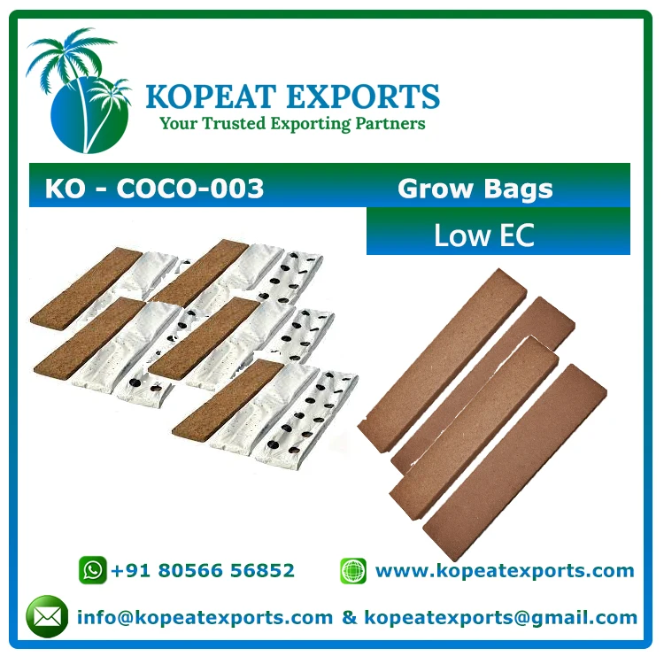 Indias Leading Supplier of Top Selling LowPrice Coconut Coco Coir Pith Grow Bags for Growing Vegetables and Fruits like berries