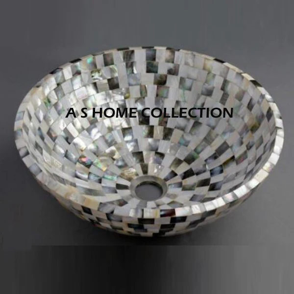 Factory Price Hot Sale Mother Pearl Counter top Sink Washbasin Indoor High Quality Bathroom Accessories Home Hotel Decorations