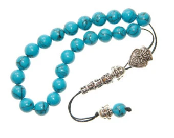 Muslim Rosary 33 Beads Natural Stone aqua dyed Agate Rose Quartz Crystal Malachite Tassel Tasbih Prayer Beads Hot Sale Beautiful