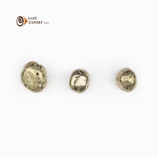 BEST TUMBLED PYRITE FROM PERU / CARVED STONES / 100% NATURAL / DECORATIVE STONES