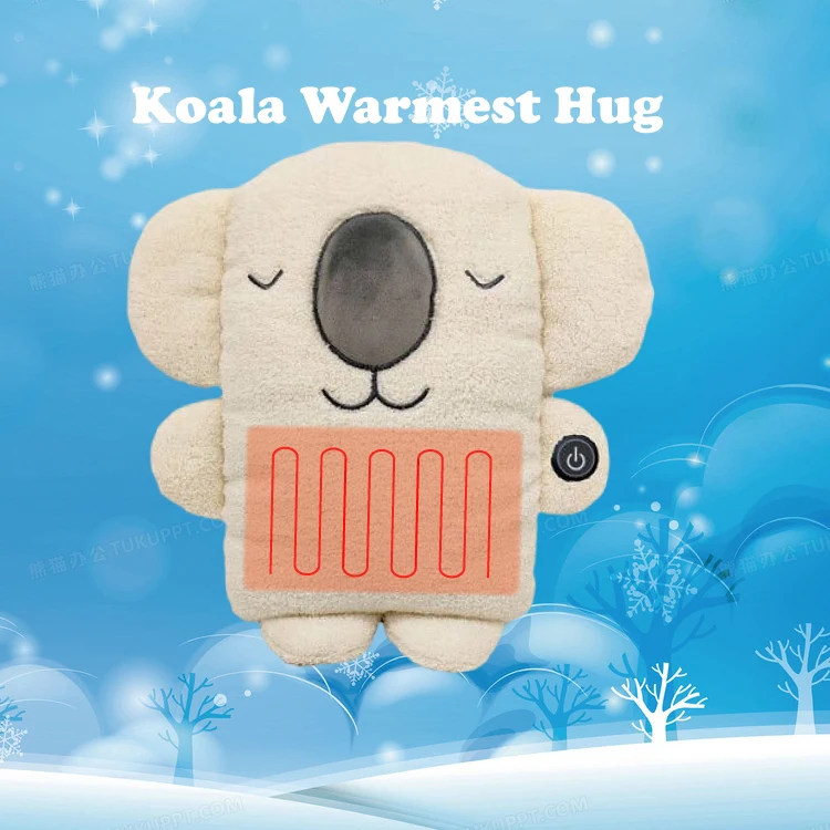 2024 Christmas best exchange gift USB electric heated plush warm toy animal pillow hand warmer