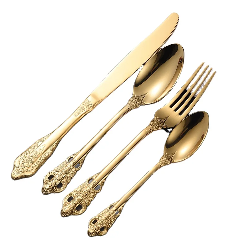 6 шт., набор столовых приборов с вилкой и ложкой из нержавеющей стали