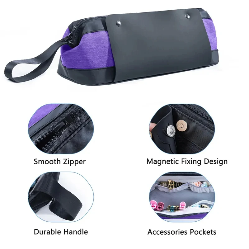 2024 New Storage Bag With Heat Resistant Mat for Flat Irons Straighteners Curling Iron Hair Tools Travel Bag