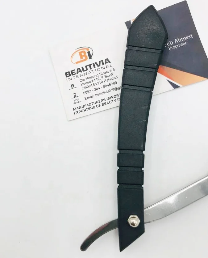 Disposable Barber Straight Razor Shavette Rasoi Folding Knife Safety Sustainable Feature for Hair and Underarm Shaving