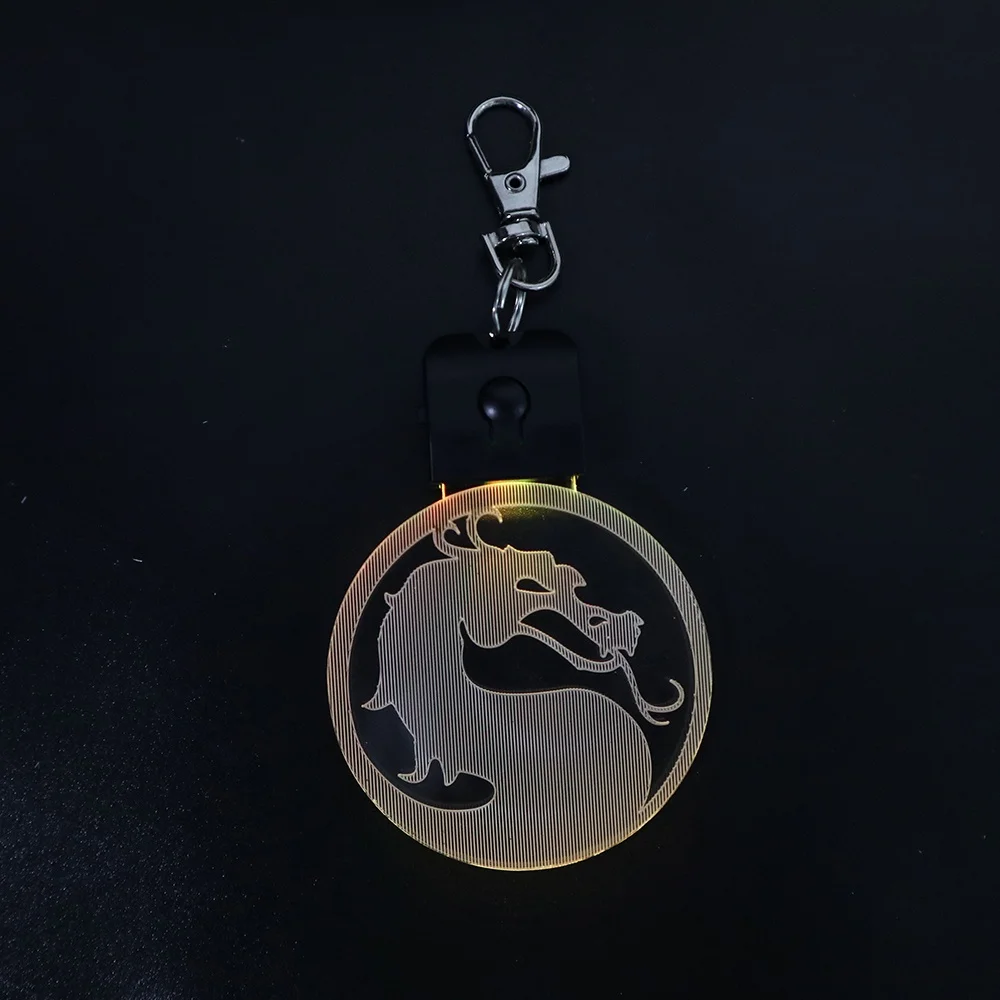 Shenzhen cheap wholesale sublimation blank acrylic led 3d keychain custom rectangular 3d led keychain