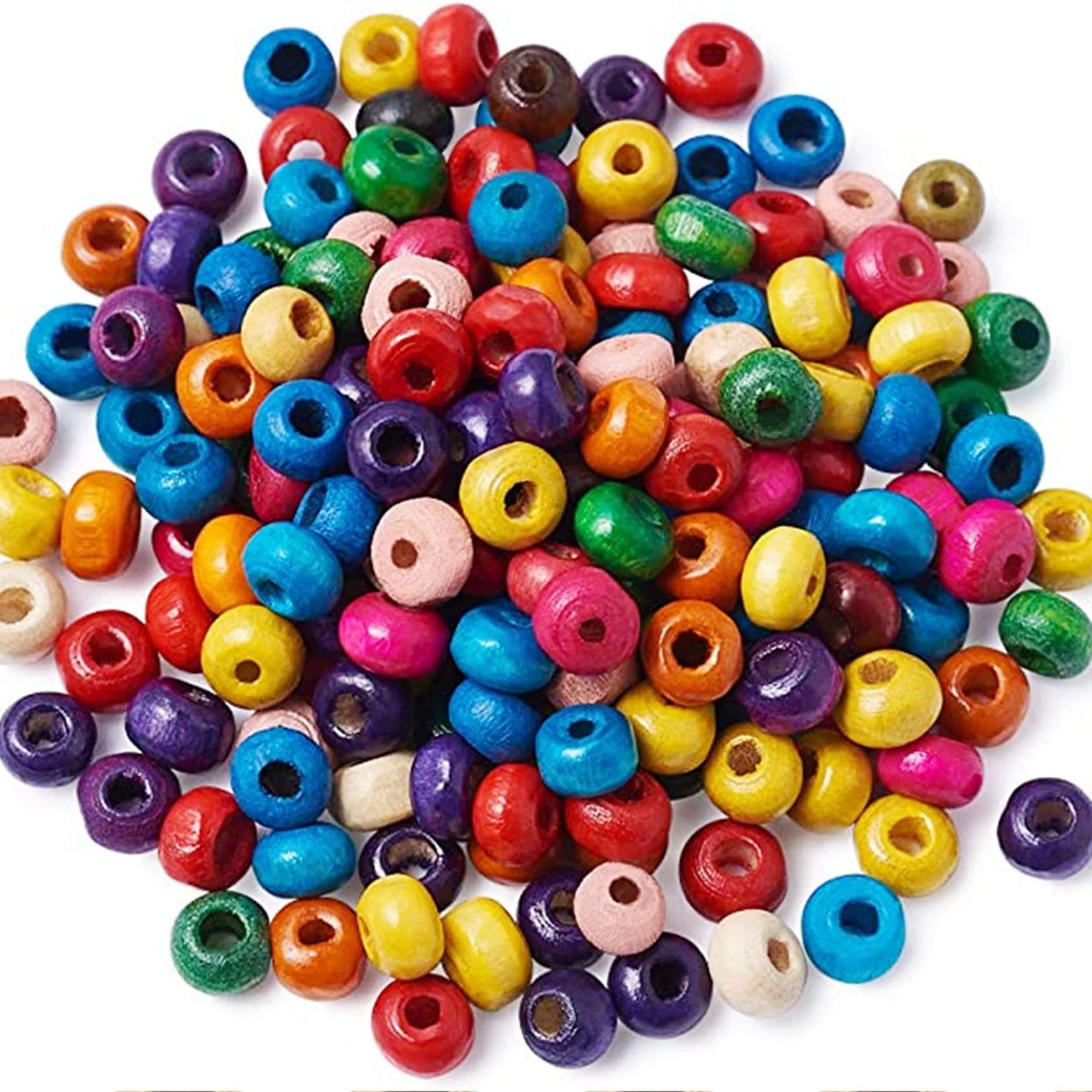 Multicolored Small Size Wooden Beads 5cm Customized Color And Size Wooden Beads Indian Handmade Genuine Products