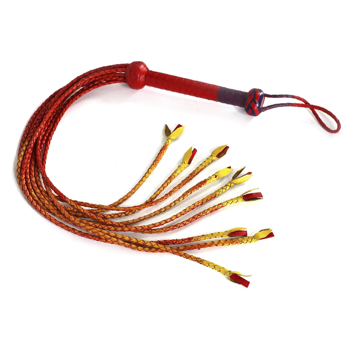 HMB-504F Black Leather Bullwhips Flogger 20 Pcs Soft Tails BDSM Whip Floggers Bondage Gear Essential