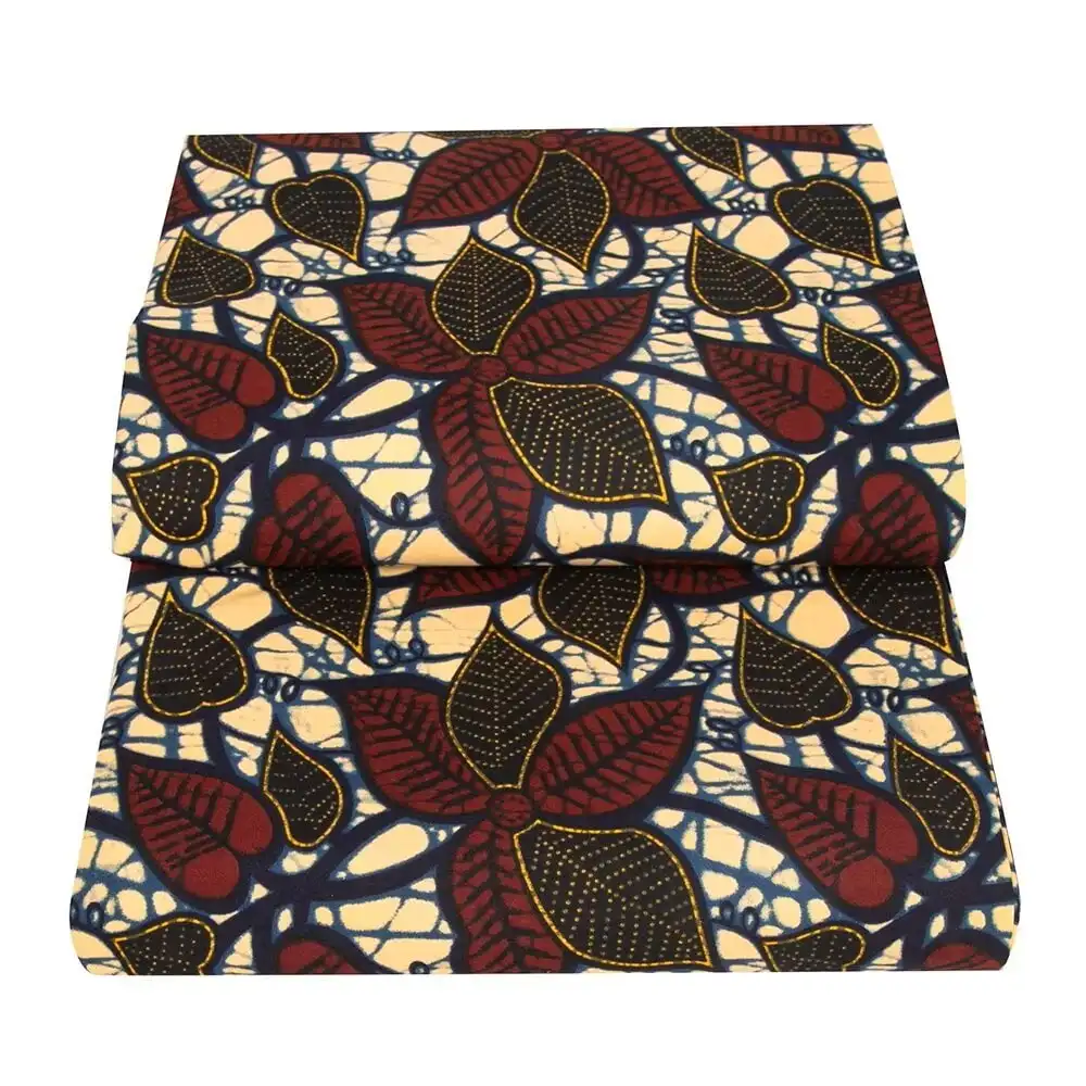 African Wax Printed Fabric High-Quality Holland Wax Loincloth Vibrant Patterns for Traditional Wear fabric