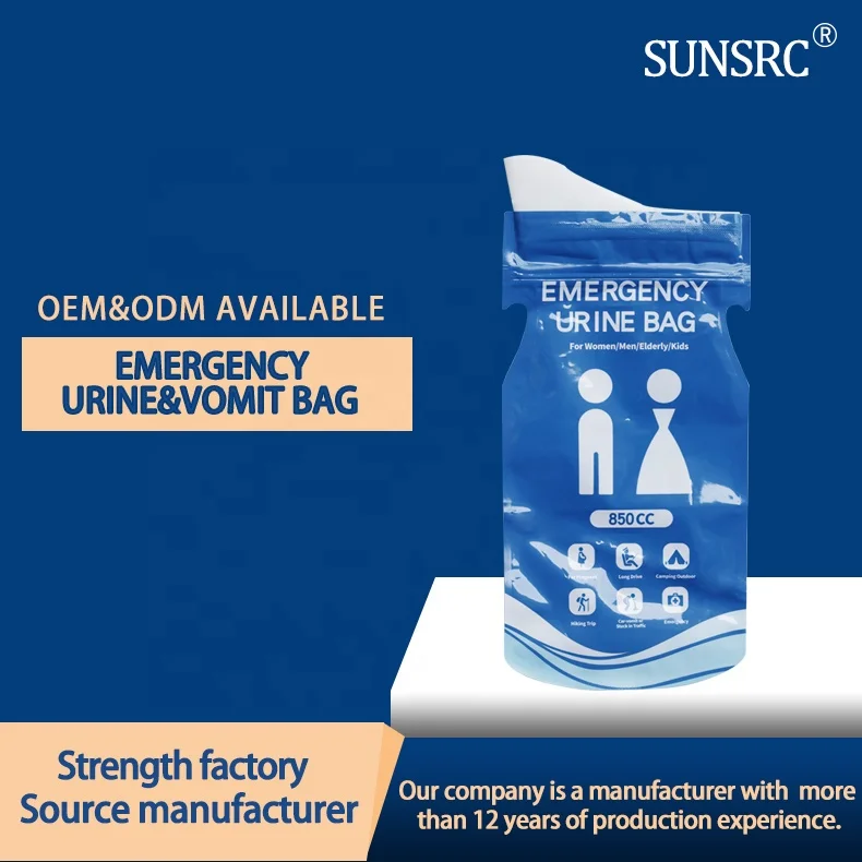 Portable&Disposable Emergency Urine Bag Male Female Essential Medical Supply For Outdoor Adventures Long Journeys