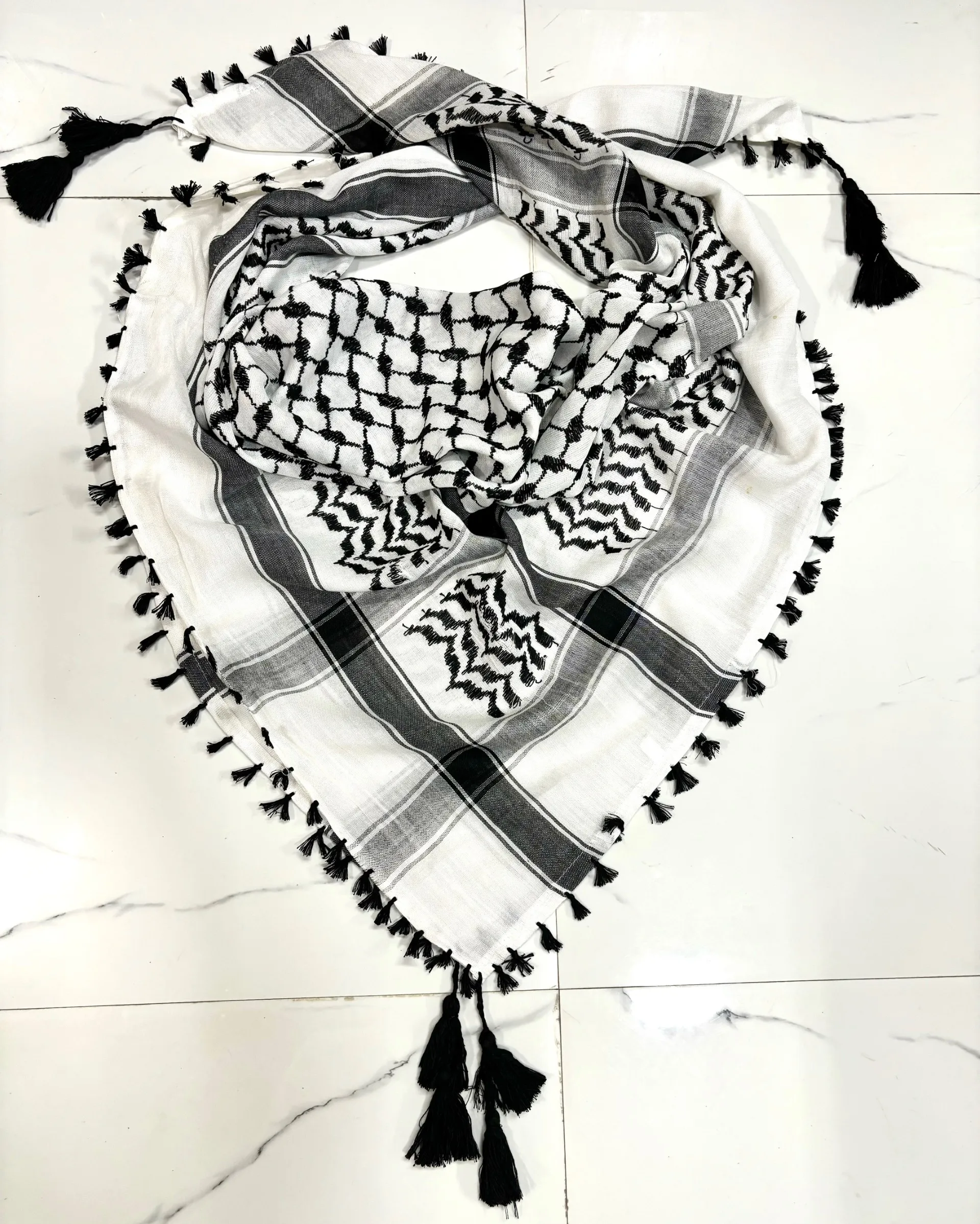 Palestine Scarf Ghaza Shemagh Arabian Kuffiyeh Ghatra Head Scarf Men Cotton Square Style Autumn Muslim Middle Eastern Scarf