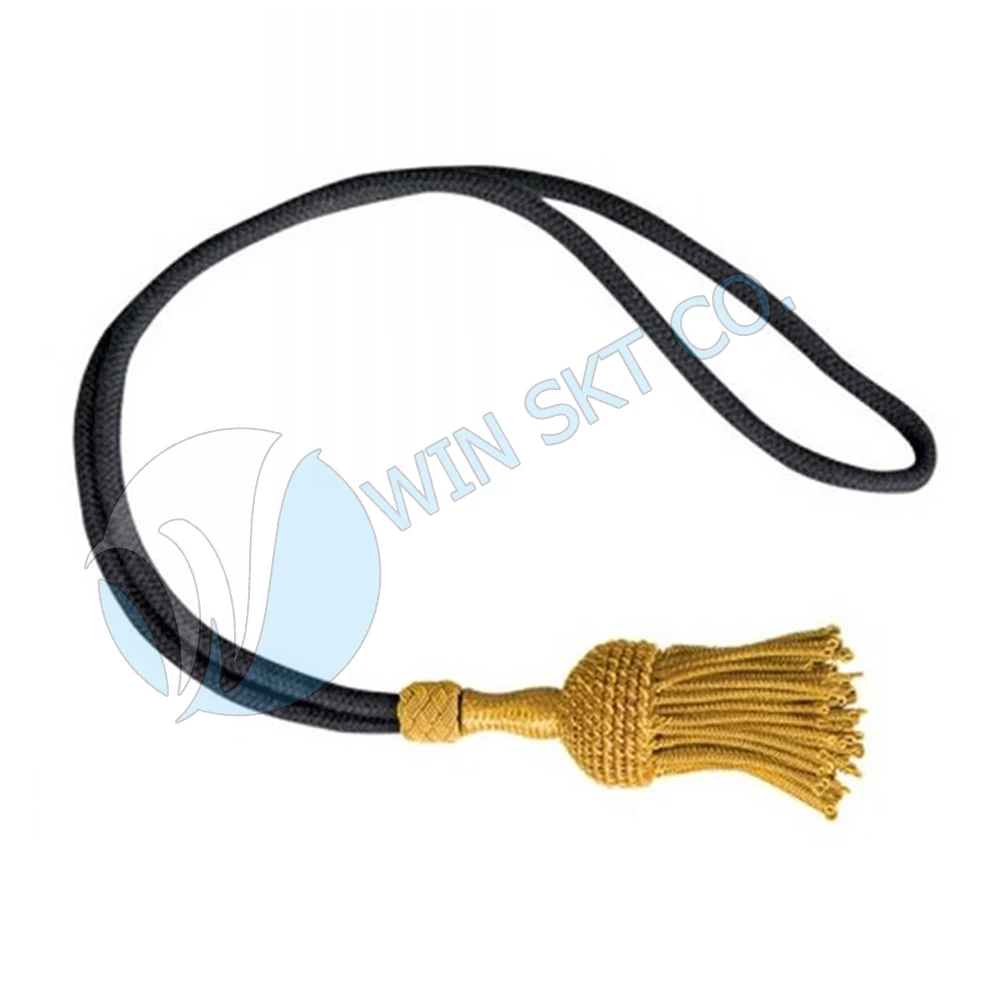 Latest Design Knots For Sword In Black Color With Golden Knots Air Force Swords Knots With Customized Design