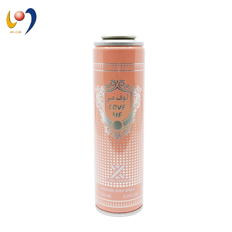 Empty aerosol can metal material tinplate aerosol can for body spray, perfume splash