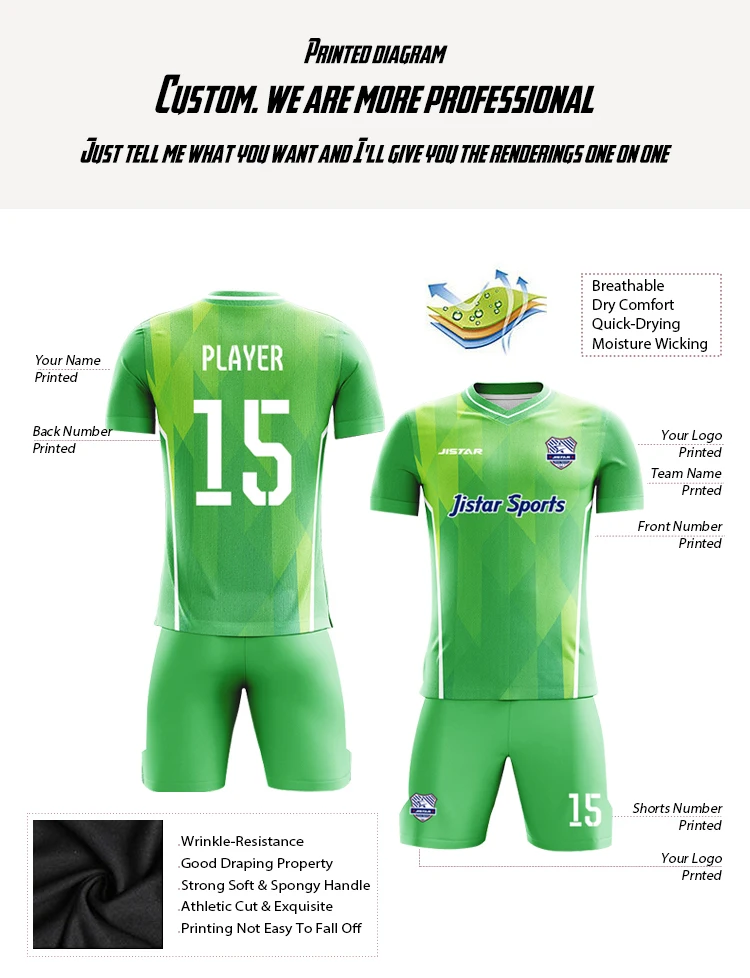 OEM ODM custom soccer wear set football uniform t shirt full team Kit high quality sublimation soccer jersey