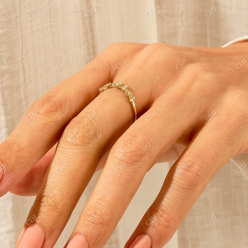 Newest Simple Design High Quality Natural Diamond Stackable Ring Small Daisy Flower Ring Popular Classic Simple Ring for Her
