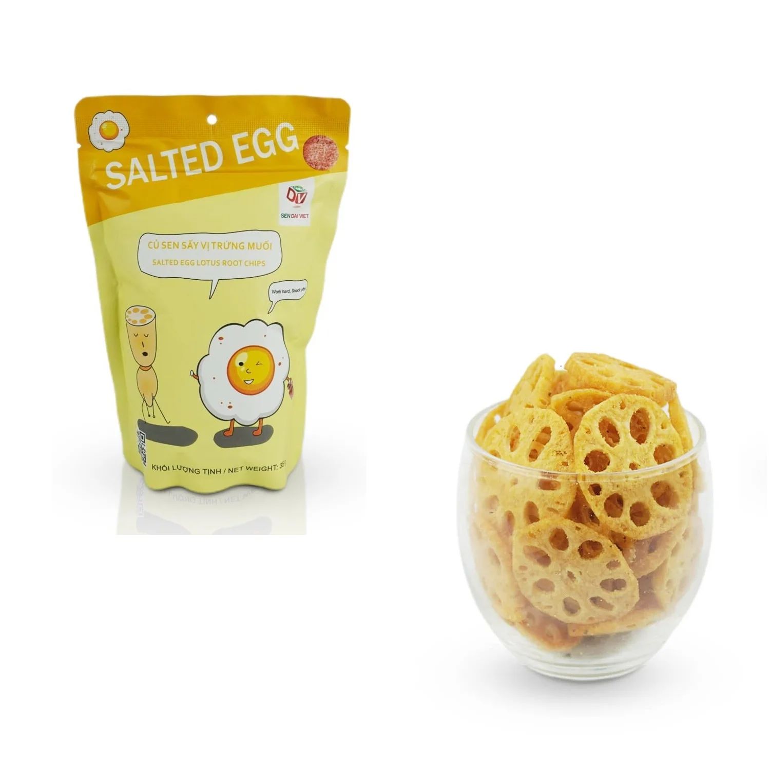 High Quality Fried Delicious Chips Salted Egg Flavors Taste Salty Vegetables Seasoning Lotus Root