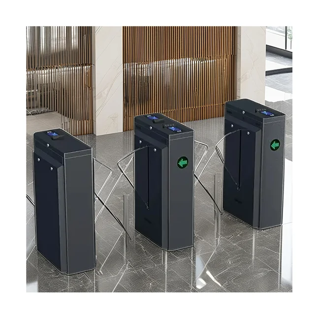 ACS AUTO Security Office Building Entrance Access Control System RFID Reader & QR Code Flap Turnstile Gate for Gym