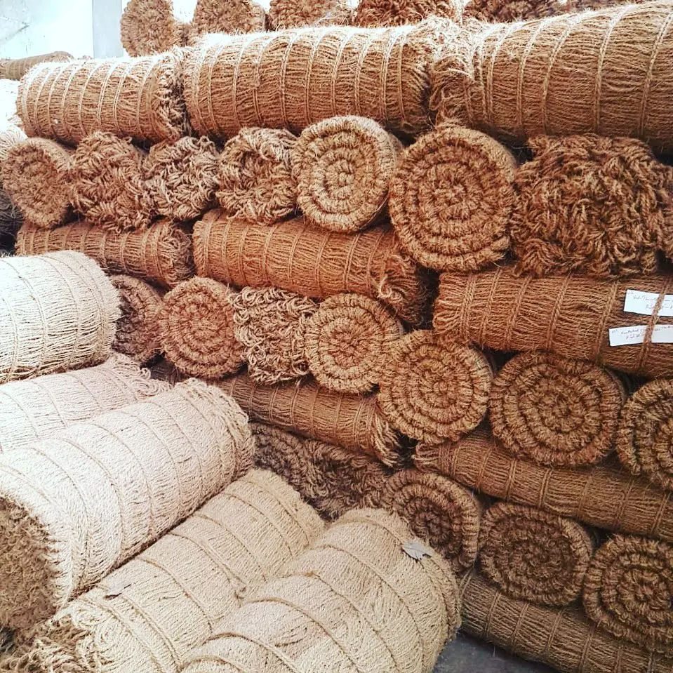 Coir fiber twisted yarn rope cheap price natural geotextile handweaving coconut husk ropes wholesale