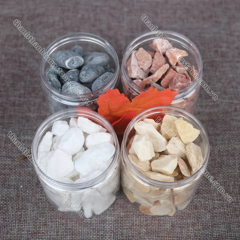 Multicolor Pebble Stone Gravel Stone For Paving, Aquarium, Garden Decor With Factory Price and 4 Beautiful Colors: Pink