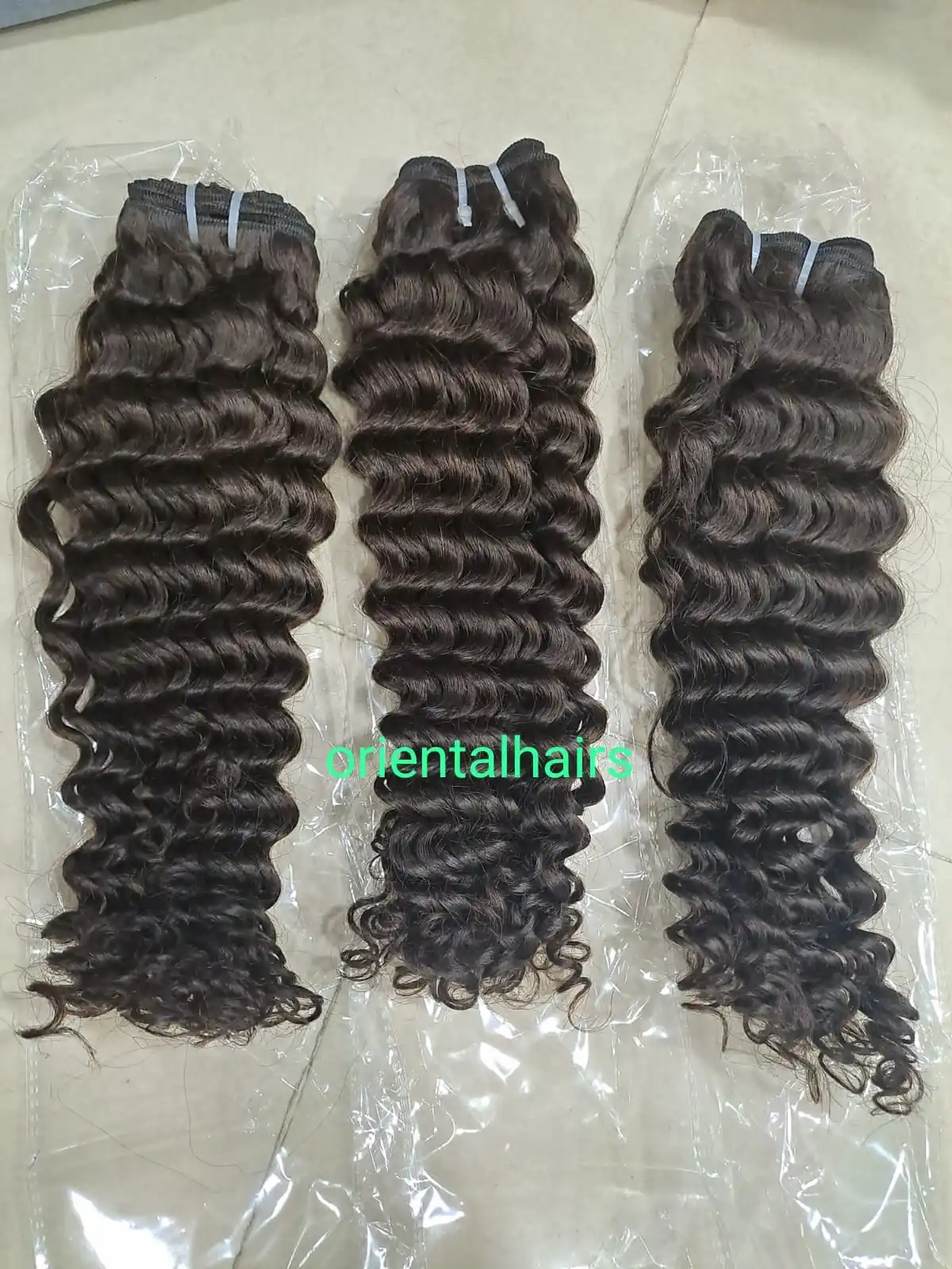Water Curly Raw Virgin Hair Bundle / Curly Remy Human Hair Extension Indian Remy Hair Kinky Curls Hairstyle