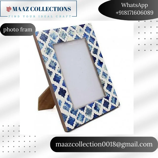 New Bone Inlay Photo Frame Best Quality Of Bone Inlay Product Home Decor And Tableware Items Bone Inlay Photo Frame For Export
