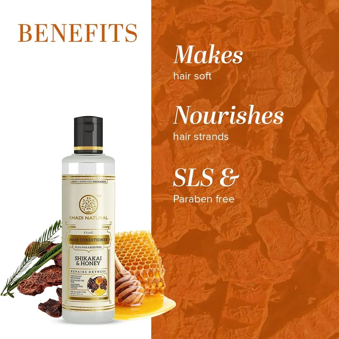 Herbal Shikakai & Honey Hair Conditioner -210ml Healthy Skin Body Care Customizable and Private Labeling by Vanity Vision