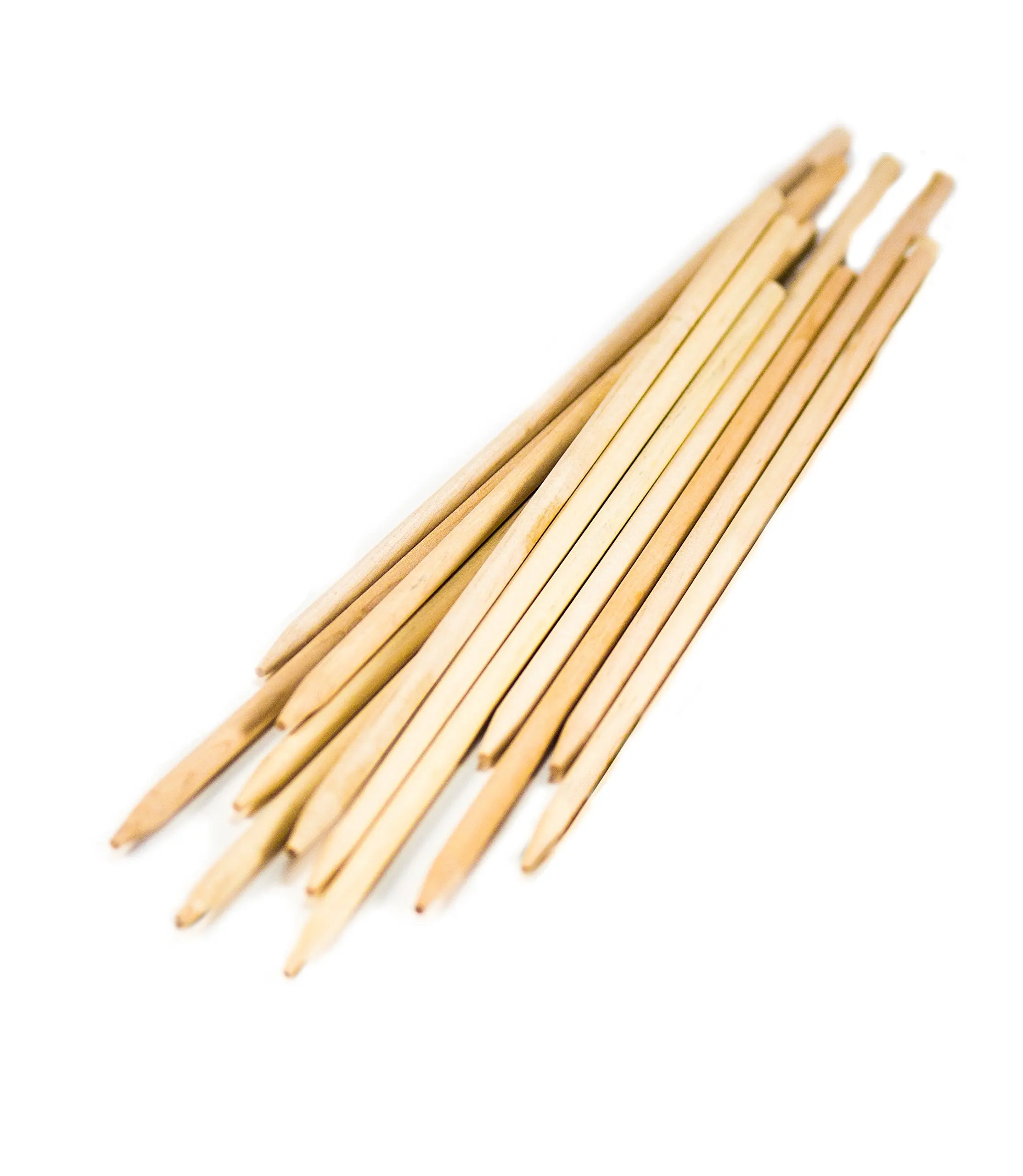 Disposable Bamboo Skewers Long-shaped Wooden Fruit Fork Set with Plastic Handle for Cleaning and Grilling Kaaba Seekers