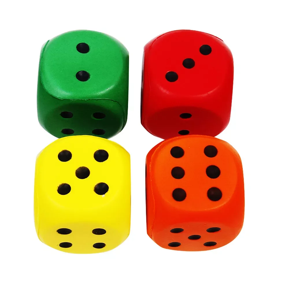 Wholesale Giant PU Foam Playing Dice Set 6cm with Number Dots Dice Cubes Perfect for Math Teaching Educational Toys Pastime