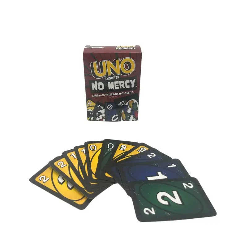 Custom UNOsd No Mercy Card Game with Guide Book for Personalized Playing Fun