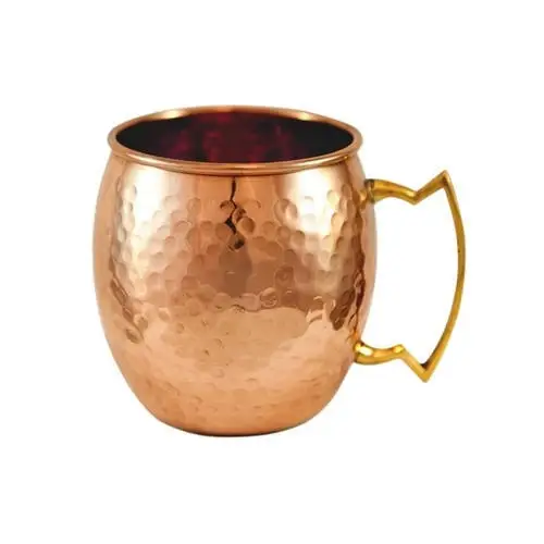 Moscow Mule Mugs Set 100% Food-Safe Pure 2 Copper Mugs Stirring 1Spoon and 1 copper Measuring Glass