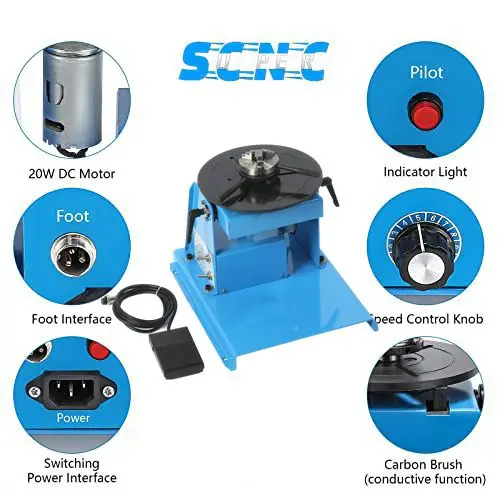 China Small Mini Ato 10kg 20kg 30kg Load Rotary Cnc Welding Positioner Turntable