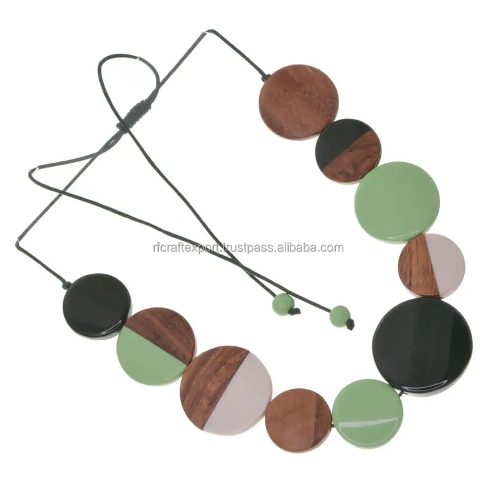 European Style Women Resin Pressed Flower Necklaces Vintage Natural Dried Flower Necklaces