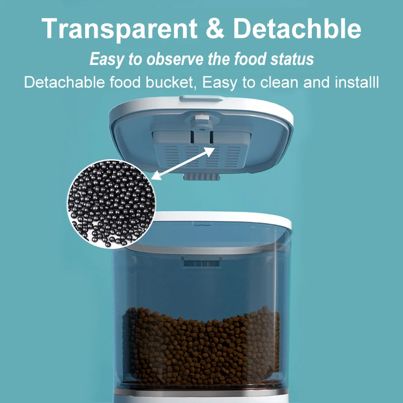 New Automatic Pet APP Feeder Auto Timed Dog Cat rfid Slow Eating Food Dispenser Pet Stainless Steel Bowl with Camera