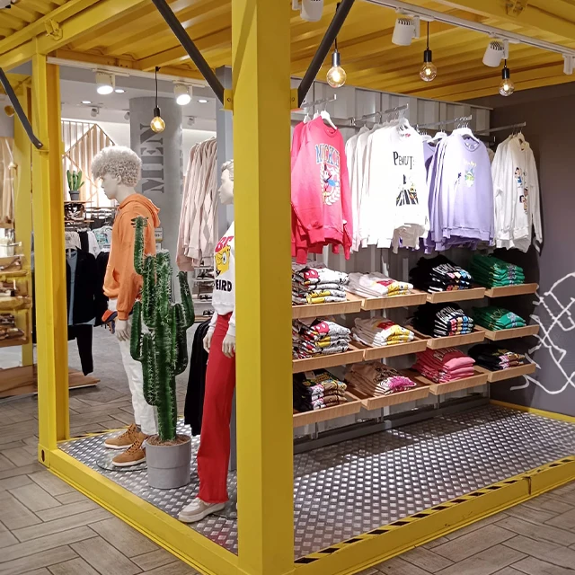 Wholesale Retail Clothing Store Furniture Garment Rack Wall Display Shelf For Boutique Clothes Shop Decoration from Turkey