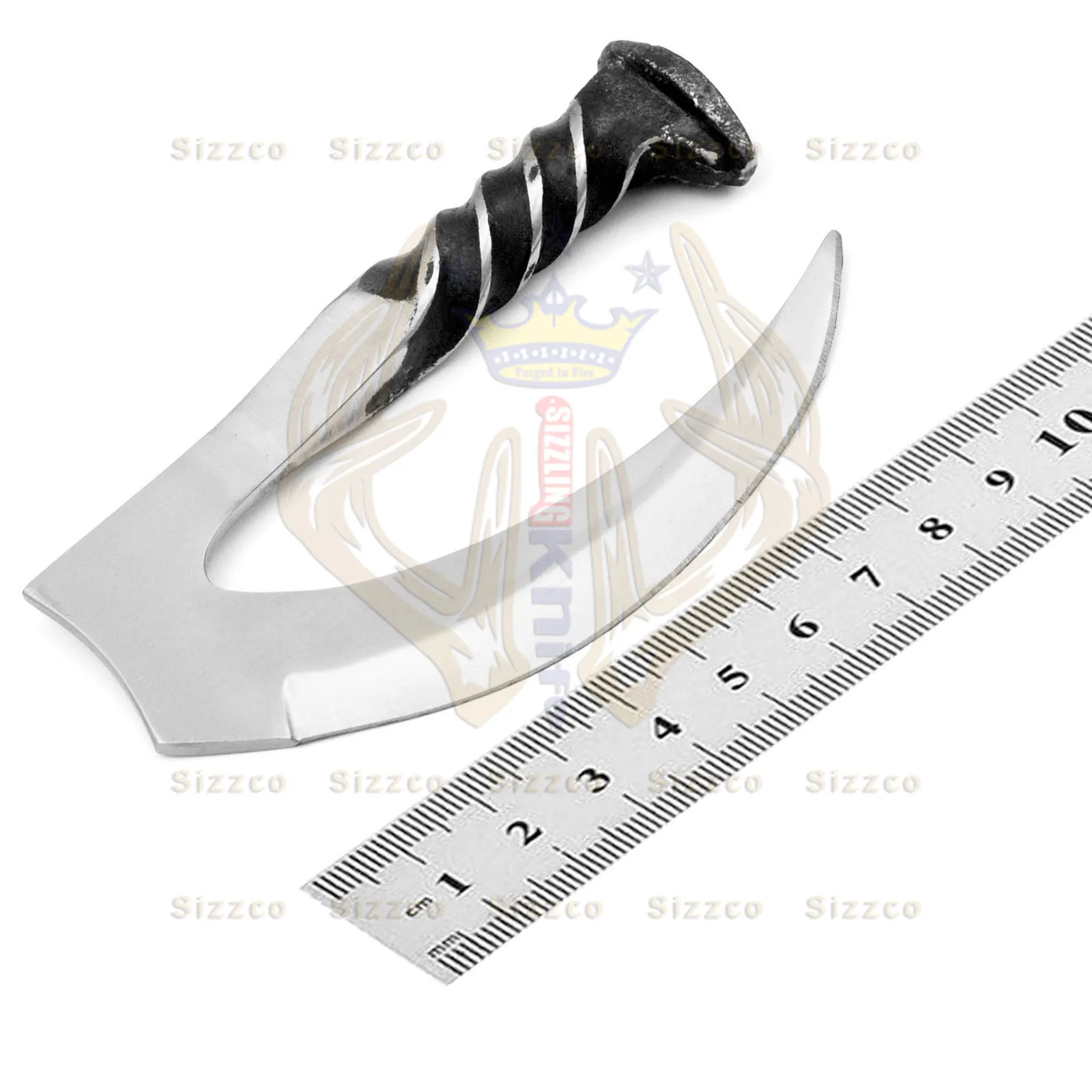 Beautiful Custom Handmade Rail Road Spike Hunting Camping Blank Blade Knife