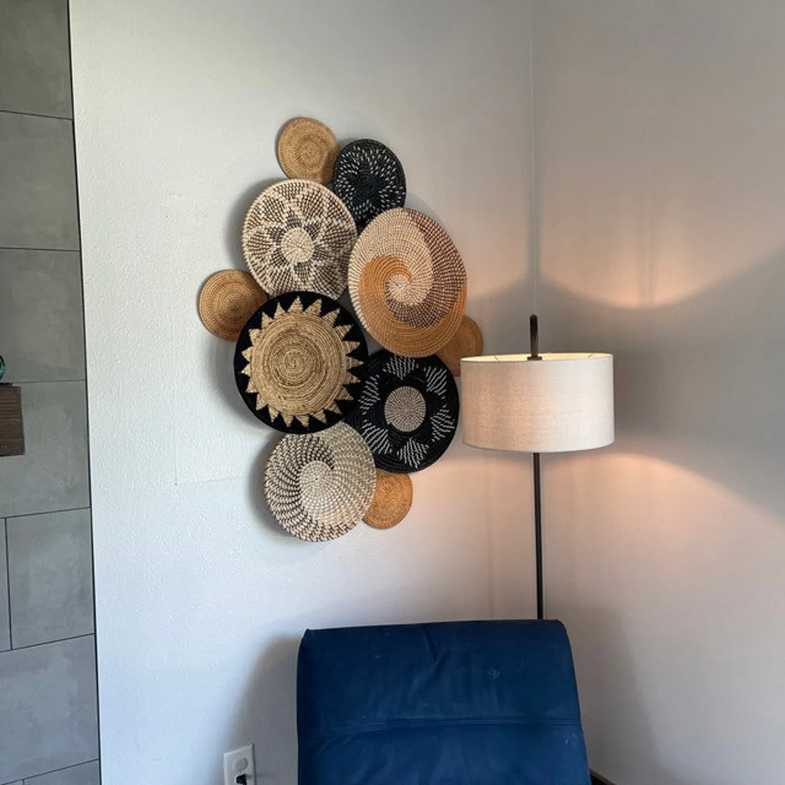 Natural Weave Rattan/ Bamboo Wall Decor, Star Weave With Wicker Straw Wall Art Wholesale Made in Vietnam