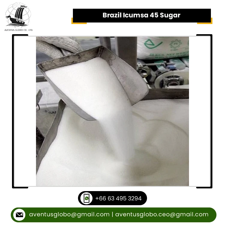Exporting Pure and Natural Sweet Premium Wholesale Supply Refined Brazil Icumsa 45 Sugar from Supplier