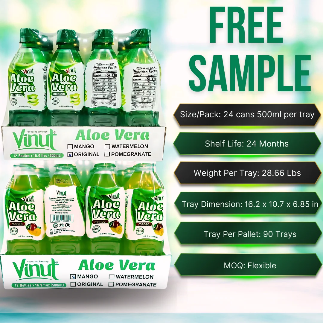 500ml Strawberry Yogurt Aloe Vera Juice Drink VINUT Vietnam Manufacturer - Free Sample & Private Label, Wholesale Best Price