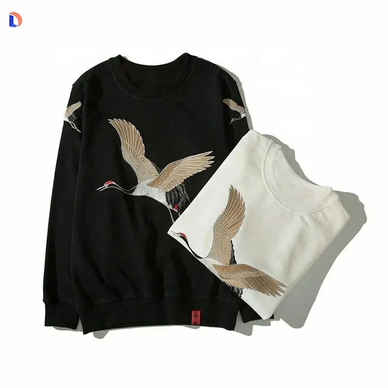 Buy 100% Organic Cotton Embroidered Sweatshirts Knitted Sweater Men Hoodies & Sweatshirts