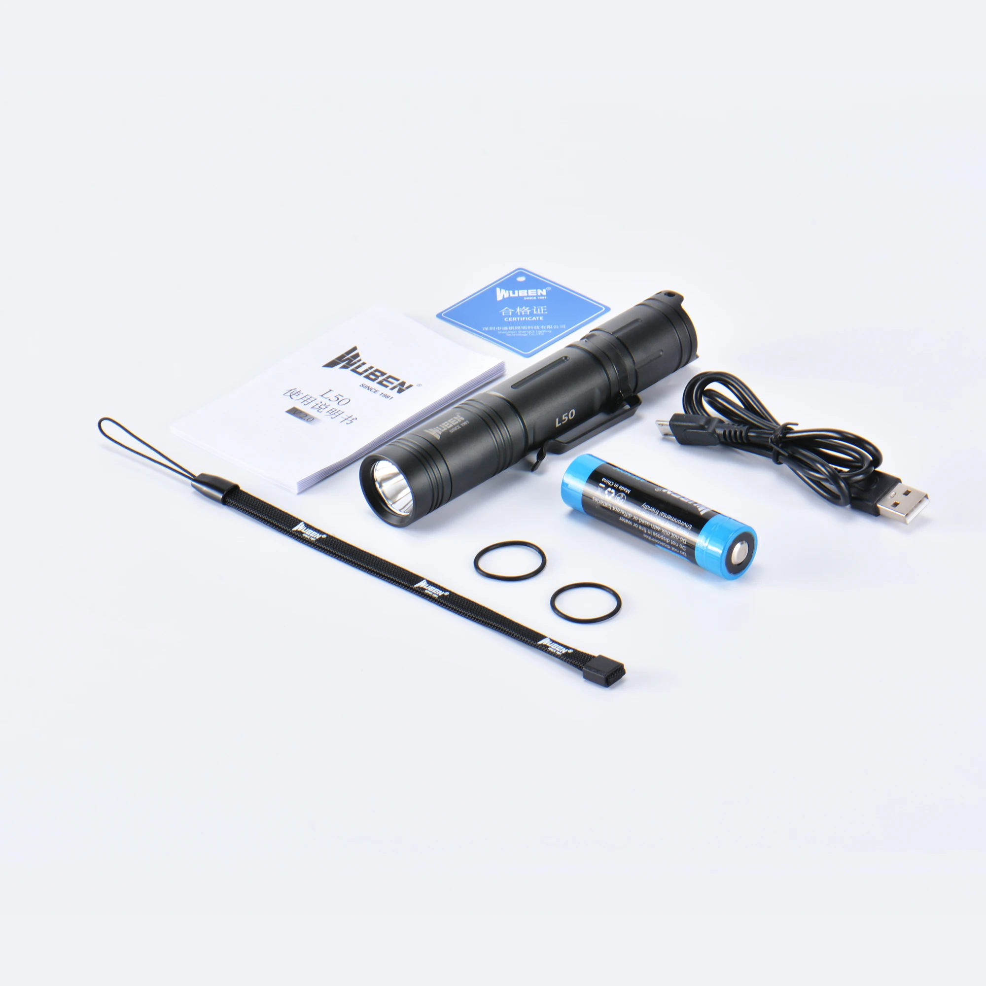 Wuben L50 Rechargeable 18650 EDC Flashlight