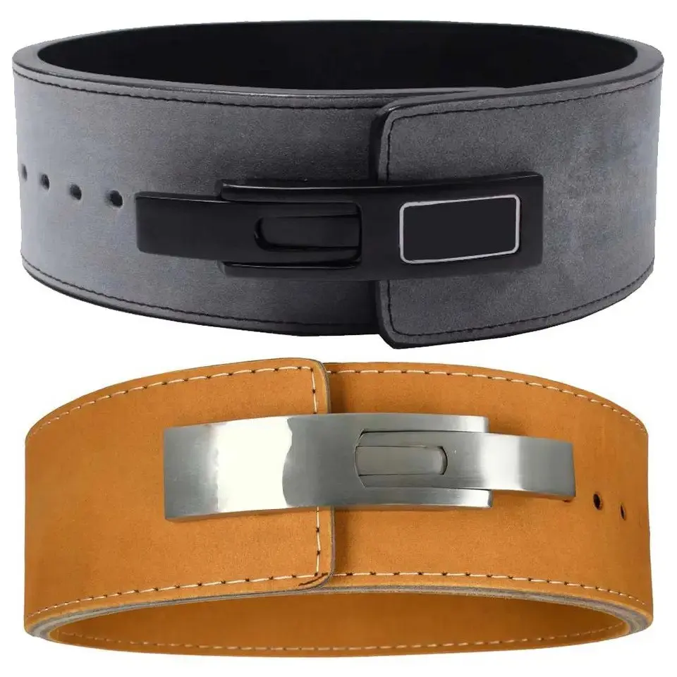 Gym Weight Lifting Lever Buckle Powerlifting Belt Waist Trainer Belt 13mm Weightlifting Lever Buckle Double Power Belt