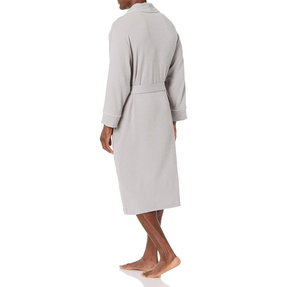 Custom Luxury Thin Soft House Bath Robe Men Women Knit Quick Dry Shower Lightweight Waffle Robes