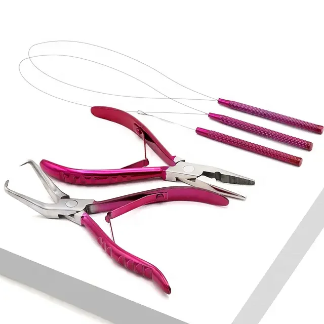 Free Sample Professional 6d Hair extension tools and hair extension bonding machine set Plier