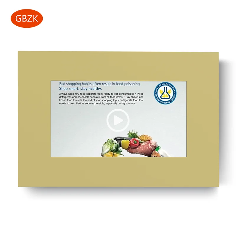 Custom Mini Small 7 inch Restaurant Tabletop Advertising Display Board Wall Mounted Standing Digital Signage