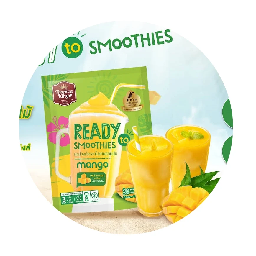 Mangoes frozen in Syrup for Smoothies