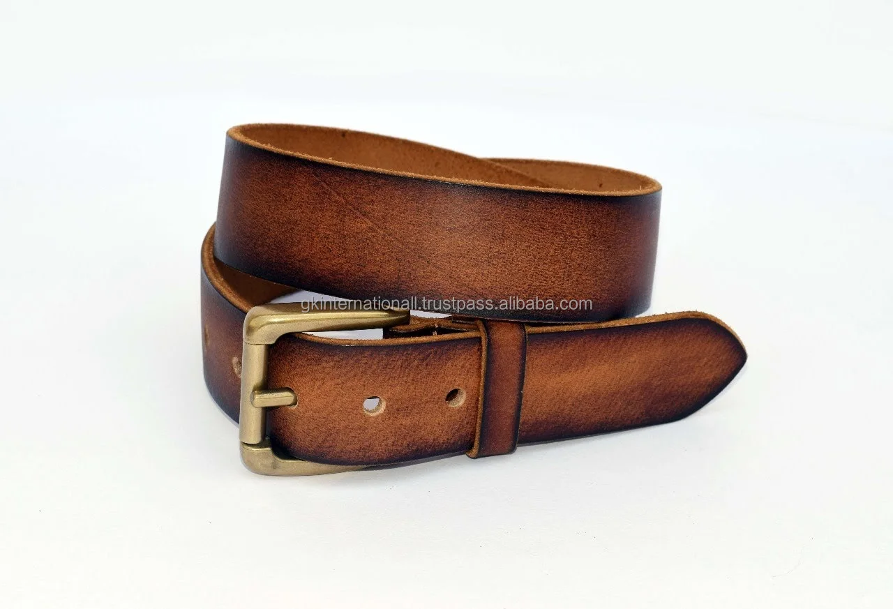 2019 Top grain men genuine leather belt high quality