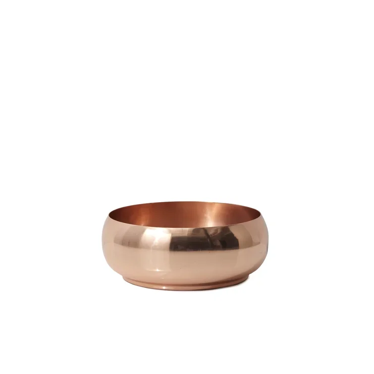 Excellent Quality Wholesale Modern Design Serving Decorative Shallow Copper Plated Bowl For Home Decor Purpose and Kitchen Use