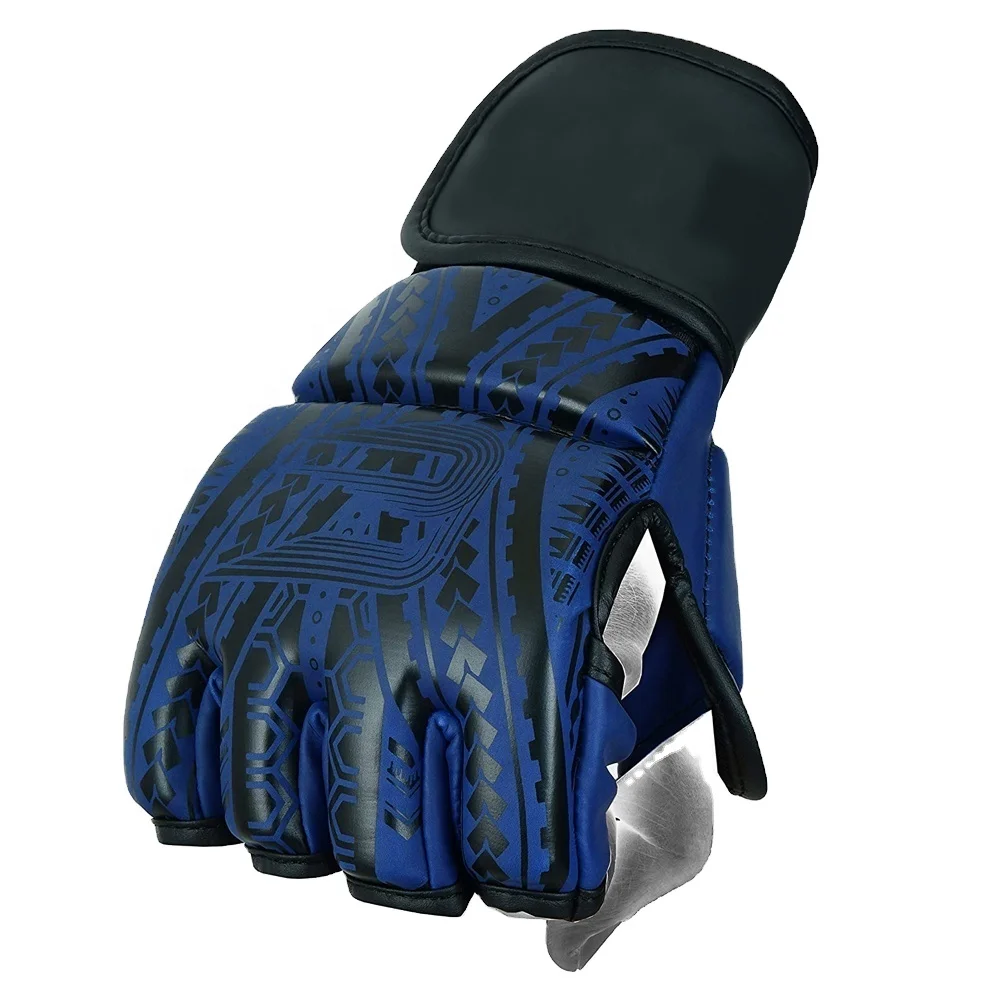 OEM Custom Half-Finger Boxing Gloves Open Palm UFC & Muay Thai Training Sparring Glove
