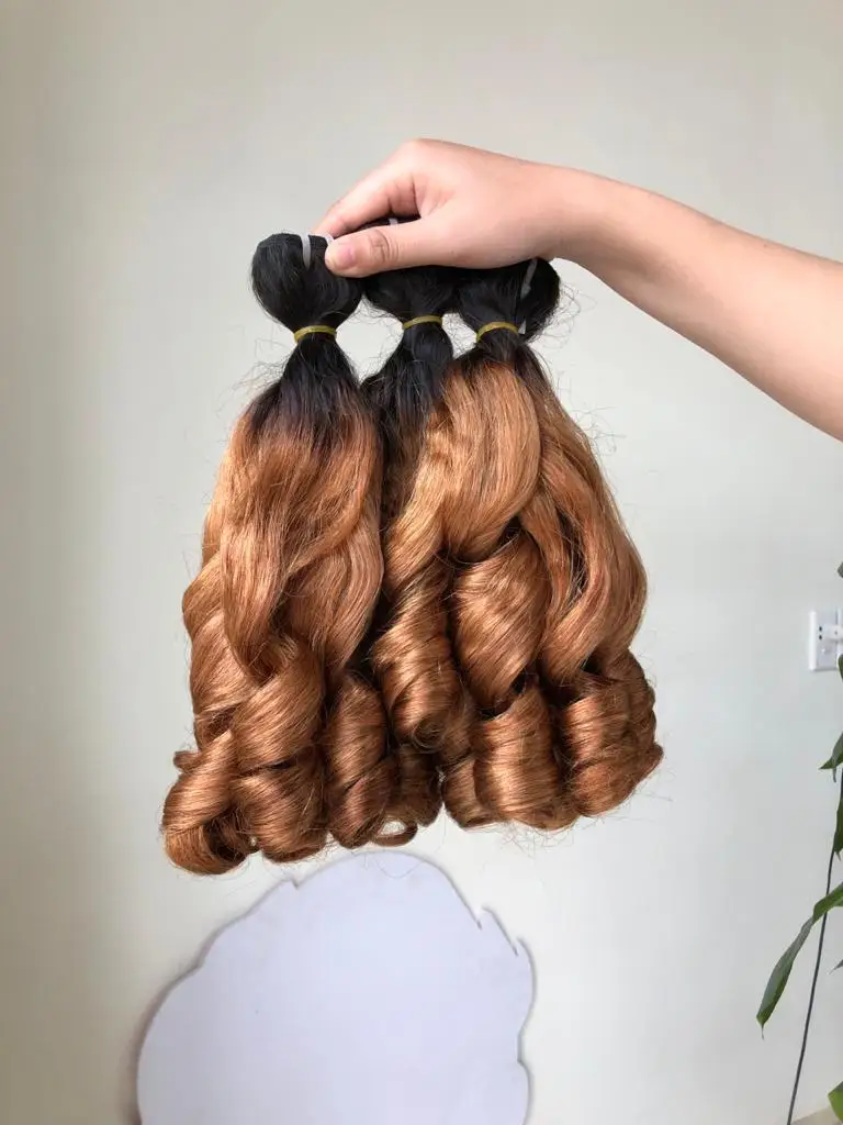 Hot Selling Top Quality Double Drawn Funmi Bouncy Human Hair Made Of Vietnam Hair Super Double Drawn Hair Vietnam